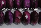 CTE984 15.5 inches 12*16mm faceted rondelle dyed red tiger eye beads