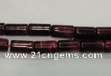 CTE987 15.5 inches 6*10mm tube dyed red tiger eye beads wholesale