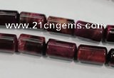 CTE989 15.5 inches 8*14mm tube dyed red tiger eye beads wholesale