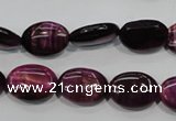 CTE993 15.5 inches 10*14mm oval dyed red tiger eye beads wholesale