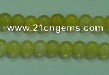 CTG06 15.5 inches 3mm round tiny yellow agate beads wholesale