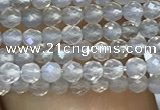 CTG1001 15.5 inches 2mm faceted round tiny grey agate beads