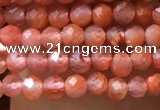 CTG1005 15.5 inches 2mm faceted round tiny south red agate beads