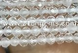 CTG1015 15.5 inches 2mm faceted round tiny white crystal beads