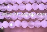 CTG1028 15.5 inches 2mm faceted round tiny white moonstone beads