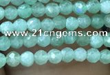 CTG1037 15.5 inches 2mm faceted round tiny green aventurine beads