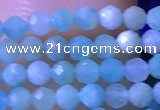 CTG1050 15.5 inches 2mm faceted round tiny amazonite beads