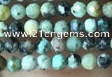 CTG1057 15.5 inches 2mm faceted round tiny African turquoise beads