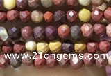 CTG1062 15.5 inches 2mm faceted round tiny mookaite beads