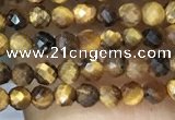 CTG1064 15.5 inches 2mm faceted round tiny yellow tiger eye beads