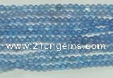 CTG107 15.5 inches 2mm round tiny blue agate beads wholesale