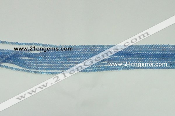 CTG107 15.5 inches 2mm round tiny blue agate beads wholesale