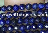 CTG1074 15.5 inches 2mm faceted round tiny dyed lapis lazuli  beads