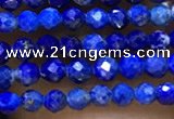 CTG1075 15.5 inches 2mm faceted round tiny lapis lazuli beads