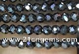 CTG1085 15.5 inches 2mm faceted round tiny hematite beads