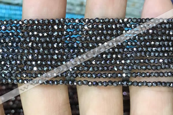 CTG1085 15.5 inches 2mm faceted round tiny hematite beads