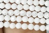 CTG1087 15.5 inches 2mm faceted round tiny white porcelain beads