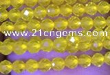 CTG1093 15.5 inches 2mm faceted round tiny quartz glass beads