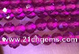 CTG1095 15.5 inches 2mm faceted round tiny quartz glass beads