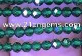 CTG1098 15.5 inches 2mm faceted round tiny quartz glass beads