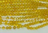 CTG111 15.5 inches 2mm round tiny yellow agate beads wholesale