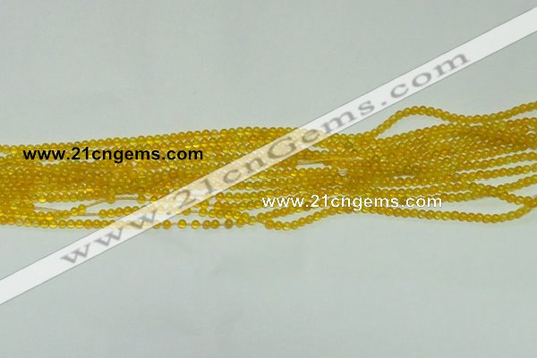 CTG111 15.5 inches 2mm round tiny yellow agate beads wholesale