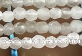 CTG1110 15.5 inches 3mm faceted round tiny white agate beads