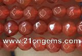 CTG1113 15.5 inches 3mm faceted round tiny red agate beads