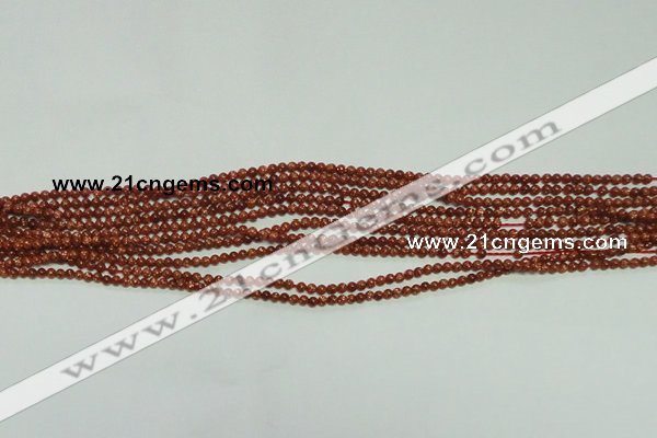 CTG112 15.5 inches 2mm round tiny goldstone beads wholesale