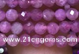 CTG1136 15.5 inches 3mm faceted round tiny imitation ruby beads