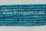 CTG114 15.5 inches 2mm round tiny blue turquoise beads wholesale