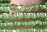 CTG1145 15.5 inches 3mm faceted round tiny peridot gemstone beads
