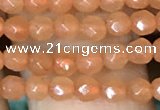 CTG1151 15.5 inches 3mm faceted round tiny red aventurine beads