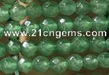 CTG1155 15.5 inches 3mm faceted round tiny green aventurine beads