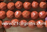 CTG1159 15.5 inches 3mm faceted round tiny red jasper beads