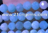 CTG1166 15.5 inches 3mm faceted round tiny amazonite beads