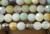 CTG1167 15.5 inches 3mm faceted round tiny amazonite beads