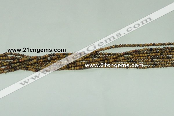 CTG117 15.5 inches 2mm round tiny leopard skin jasper beads wholesale