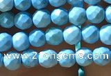 CTG1174 15.5 inches 3mm faceted round tiny turquoise beads