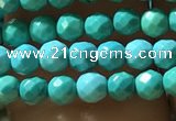 CTG1176 15.5 inches 3mm faceted round tiny turquoise beads