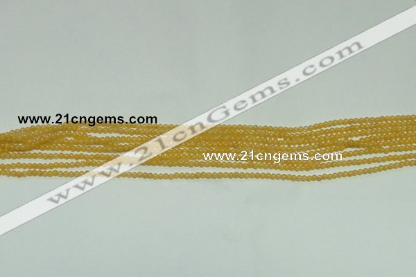 CTG118 15.5 inches 2mm round tiny yellow jade beads wholesale