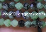 CTG1180 15.5 inches 3mm faceted round tiny ruby zoisite beads