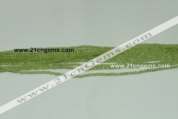 CTG119 15.5 inches 2mm round tiny peridot gemstone beads wholesale