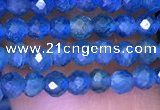 CTG1195 15.5 inches 3mm faceted round tiny apatite gemstone beads