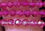 CTG1197 15.5 inches 3mm faceted round tiny quartz glass beads