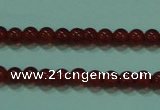 CTG12 15.5 inch 3mm round A grade tiny red agate beads wholesale