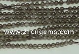 CTG120 15.5 inches 2mm round tiny smoky quartz beads wholesale