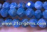 CTG1215 15.5 inches 4mm faceted round tiny apatite gemstone beads