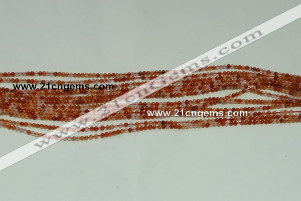 CTG123 15.5 inches 2mm round grade A tiny red agate beads wholesale