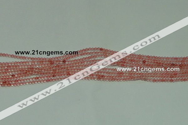 CTG124 15.5 inches 2mm round tiny cherry quartz beads wholesale